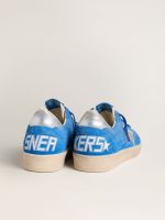 Men's Ball Star in light blue suede with studs and silver metallic leather star - Image 4