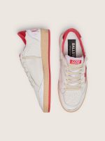 Women's Ball Star in white leather with red star and heel tab - Image 4