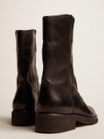 Biker boots in black leather - Image 4