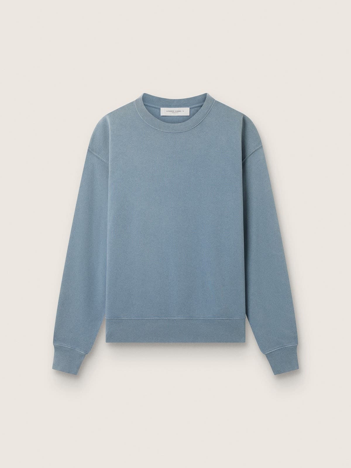 a396006a65f6fa5c4bed2017aaca6fc0e58bca9f1354125b916019fb088b4f8b Baby blue sweatshirt with reverse logo on the back - Jersey Capsule - Image 1