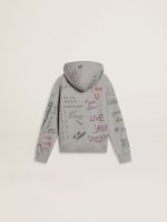 Kids' gray sweatshirt with multicolor printed lettering - Image 6