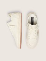 Women's Ball Star in white leather with crystal star and metallic heel tab - Image 3