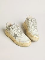 Women's Forty2 in white leather with laces with Swarovski crystals and gray TPU star - Image 2