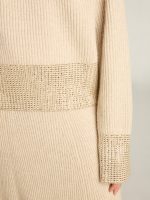 Women's boxy sweater in wool with hotfix crystal decoration - Image 6