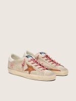 Women's Super-Star LTD in pearl suede with brick-red star and embroidery - Image 2