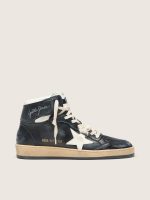Women's Sky-Star in black nappa with white star