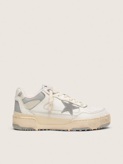 Men's Forty2 with grey star and white leather heel tab