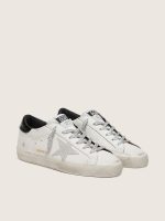 Women's Super-Star with white suede star and black croc-print leather heel tab - Image 2
