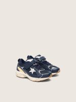 Junior Lightstar in blue leather and mesh with gray leather star - Image 2