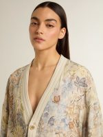Women's cardigan with floral print and embroidery - Image 5