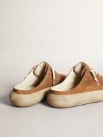 Men's Space-Star Sabots in tobacco suede with perforated star - Image 5