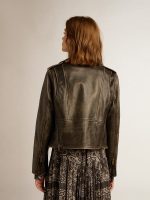 Women's leather biker jacket - Image 5