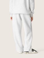 Boys' sweatpants in gray melange cotton fleece with print and logo - Image 6