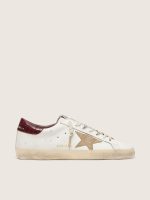 Men's Super-Star with sand suede star and red croc-print leather heel tab