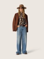 Beige fedora hat with ribbon strap and silver star - Image 7
