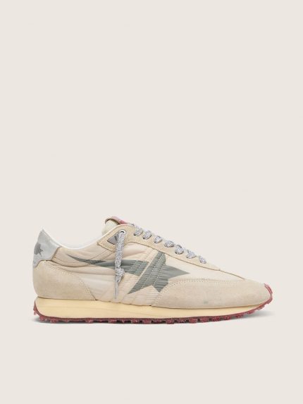 Men's Marathon with beige nylon upper and gray star