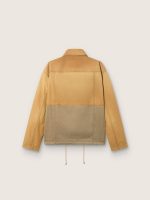 Unisex safari jacket in beige and military-green cotton with maxi pockets - Image 2