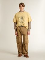 Men's beige sweater with embroidered logo - Image 3