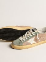 Men's Super-Star in brown and green suede with white nappa leather star - Image 3