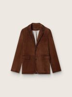 Men's jacket in brown waxed suede
