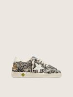 Young Ball Star in black and white leopard pony skin with cream leather star