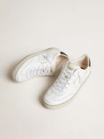 Women's Soul Star in white leather with black leather heel tab - Image 2