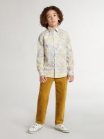 Boys' tobacco-colored chino pants with embroidery - Image 3