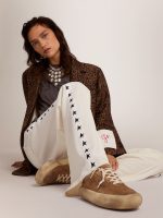 Women's Space-Star shoes in tobacco-colored suede with shearling lining - Image 3