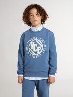 Kids' blue sweatshirt with white embossed patches - Image 2