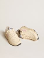 Women's Running Sole in nappa leather with pink leather star and blue leather heel tab - Image 2