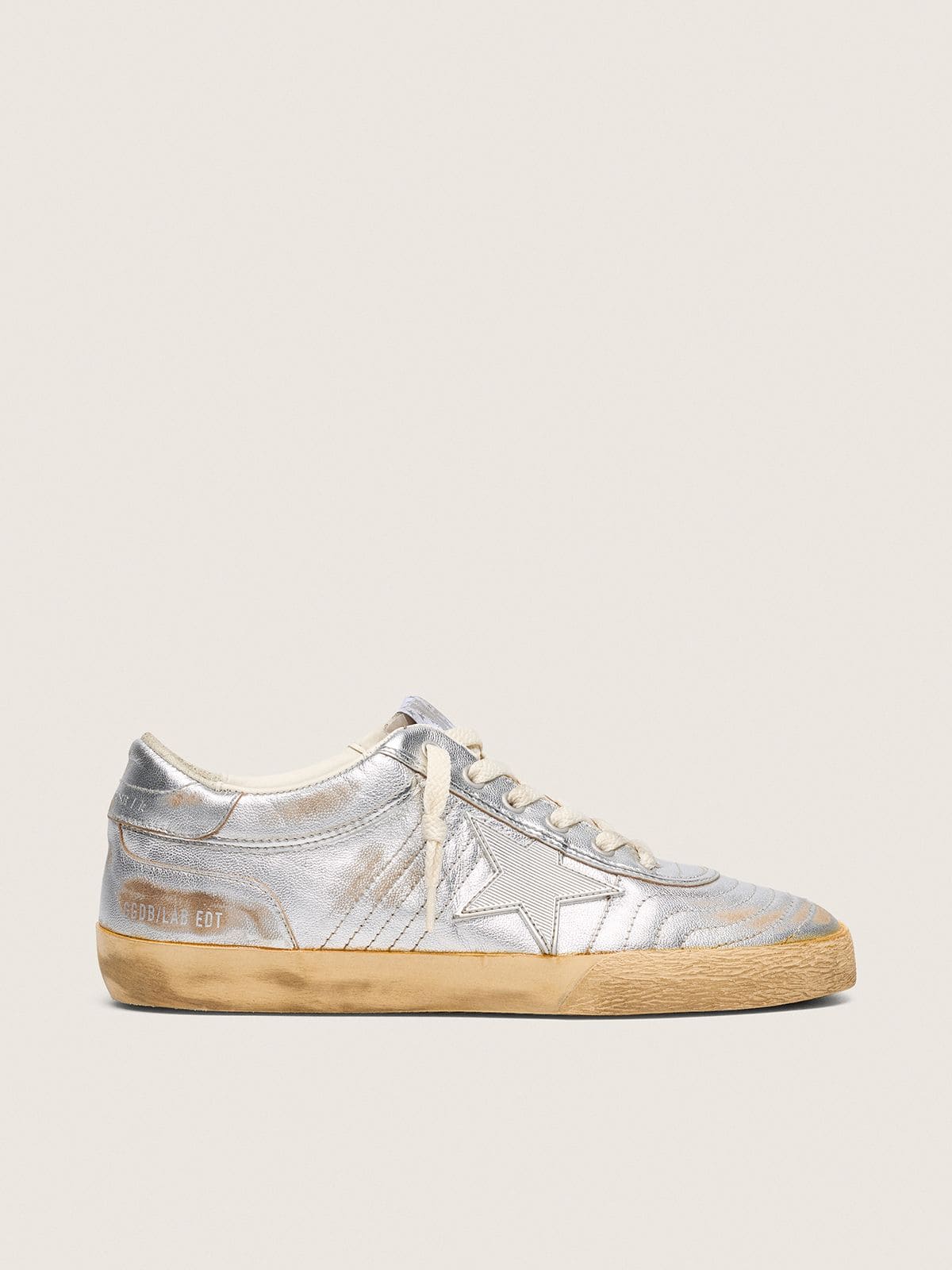 ab17ca50a03bcdef2495e875e179df5c6bd14faf171e7f3ed89c5df878e97bce Men's Super-Star LAB in metallic nappa with silver TPU star - Image 1
