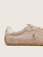 Women's Marathon Speed in pink suede with perforated star and white leather heel tab - Image 4