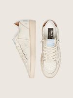 Women's Ball Star in cream leather with tone-on-tone star and beads - Image 3