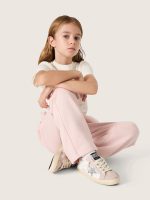 Young Super-Star in white and powder-pink leather with silver glitter star - Image 3
