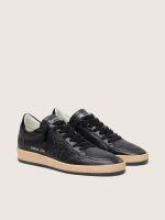 Women's Ball Star in black nappa with black glitter star and suede heel tab - Image 2