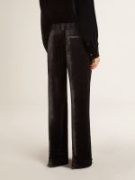 Black velvet-effect pants - Image 4
