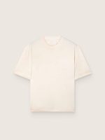 Star unisex cotton T-shirt in vintage white with black print on the back