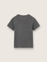 Distressed slim-fit T-shirt in anthracite gray - Image 2