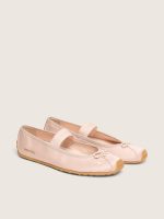 ��toile ballet flats in powder pink satin with powder pink embroidered star and elastic strap - Image 2