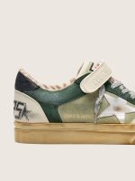 Men's Ball Star LAB in green suede with silver leather star and black suede heel tab - Image 4