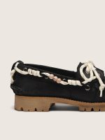 Women's Cruise loafers in black waxed suede with black hiking laces - Image 4