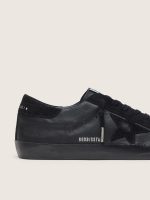 Men's Super-Star in black nappa with suede details and black foxing - Image 4