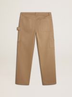 Men's beige pants with patches - Image 6