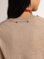 Women's sweater in light brown merino wool - Image 5