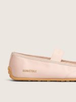 ��toile ballet flats in powder pink satin with powder pink embroidered star and elastic strap - Image 4