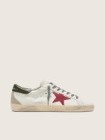 Men's Super-Star with red suede star and green leather heel tab
