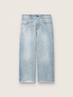 Golden boys' jeans in light blue denim with an embroidered logo