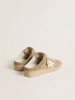 Women's Ball Star Sabot in beige suede with white leather star - Image 4