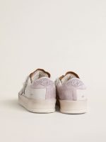 Stardan in nappa leather with metallic silver leather star and pink suede heel tab - Image 5