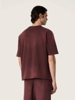 Unisex T-shirt in burgundy cotton jersey with logo - Image 6